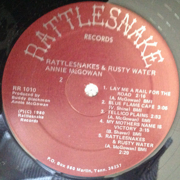 Annie McGowan - Rattlesnakes & Rusty Water (Vinyl, LP, Album) Mint (M) / Mint (M)