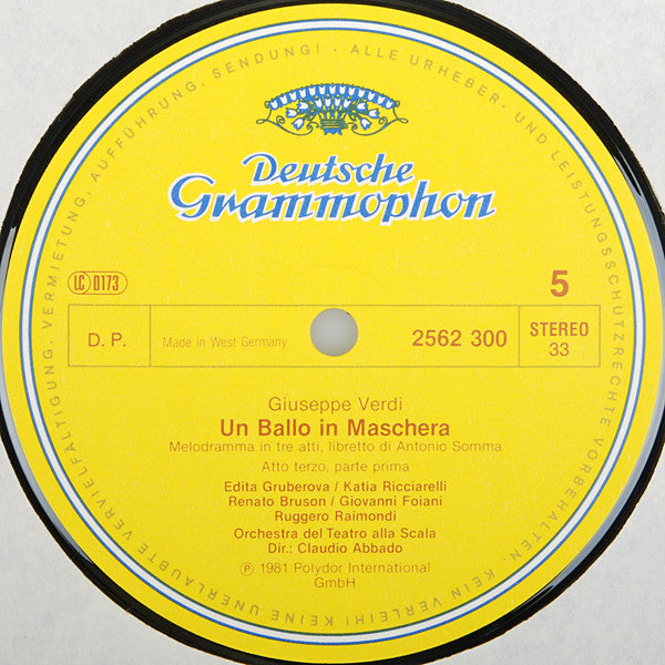 Giuseppe Verdi - Un Ballo In Maschera = Ein Maskenball = Un Bal Masqué (3xVinyl, Box Set, LP) Near Mint (NM or M-) / Very Good Plus (VG+)