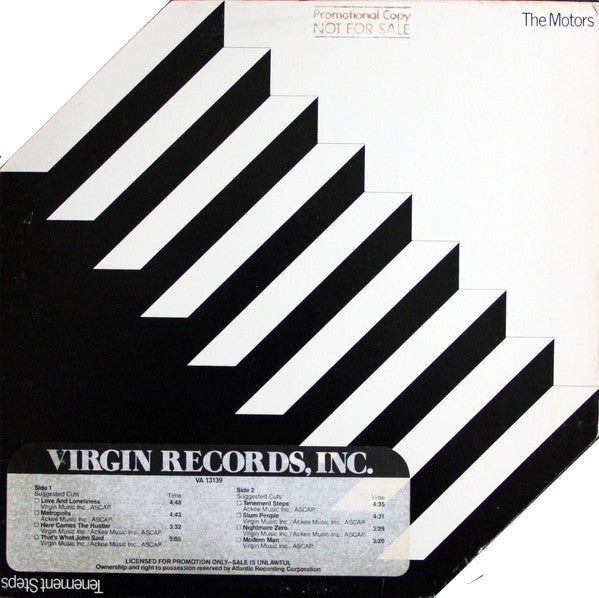 The Motors - Tenement Steps (Vinyl, LP, Album) Very Good Plus (VG+) / Very Good Plus (VG+)