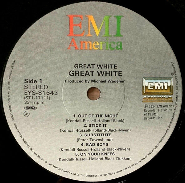 Great White - Great White (Vinyl, LP, Album, Stereo) Very Good Plus (VG+) / Very Good Plus (VG+)