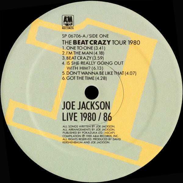 Joe Jackson - Live 1980 / 86 (2xVinyl, LP, Album) Very Good Plus (VG+) / Very Good (VG)