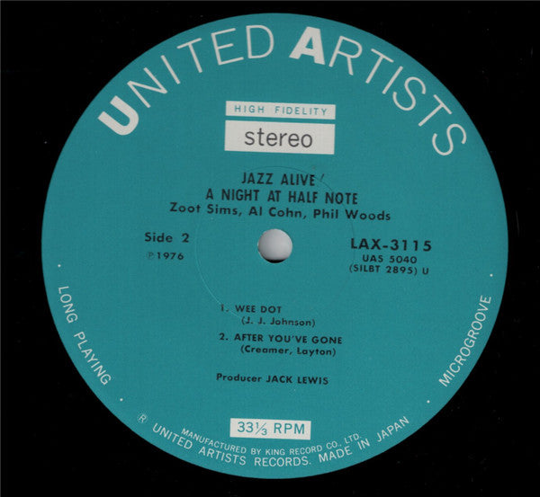 Zoot Sims - Jazz Alive! A Night At The Half Note (Vinyl, LP, Album,...
