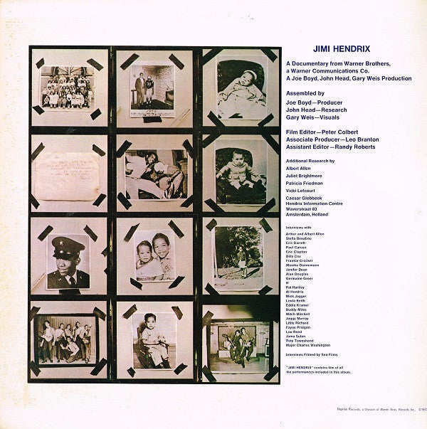 Jimi Hendrix - Sound Track Recordings From The Film "Jimi Hendrix" ...