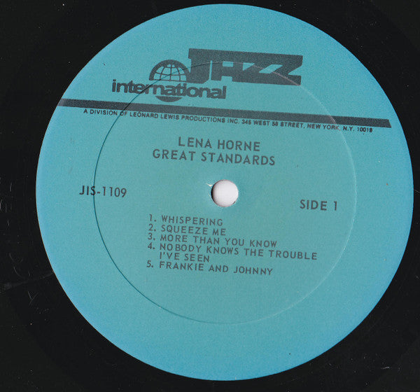 Lena Horne - Great Standards (Vinyl, LP, Stereo) Good Plus (G+) / Good (G)