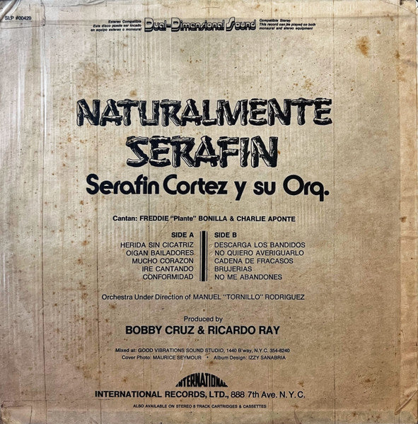 Serafin Cortez Y Su Orquesta - Naturalmente Serafin (Vinyl, LP, Album) Very Good Plus (VG+) / Very Good Plus (VG+)