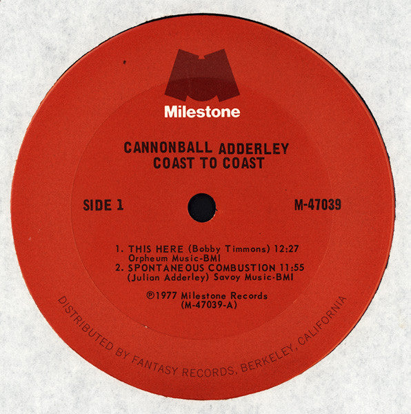 Cannonball Adderley - Coast To Coast (2xVinyl, LP, Compilation) Very Good (VG) / Very Good (VG)