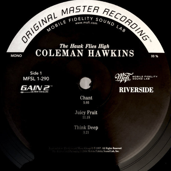Coleman Hawkins - The Hawk Flies High (Vinyl, LP, Album, Limited Edition, Numbered, Reissue, Special Edition, Mono) Very Good Plus (VG+) / Near Mint (NM or M-)