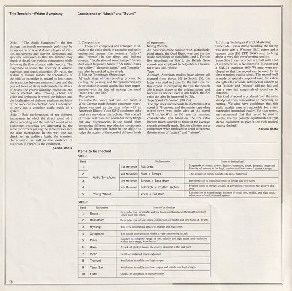 Kouichi Sugiyama - Audio Symphony (Check Up Your Sounds Vol.1) (Vinyl, LP, Album) Very Good Plus (VG+) / Good Plus (G+)
