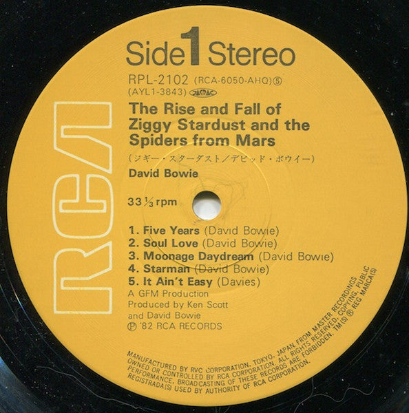David Bowie - The Rise and Fall of Ziggy Stardust and the Spiders from Mars (Vinyl, LP, Album, Reissue, Stereo) Near Mint (NM or M-) / Near Mint (NM or M-)