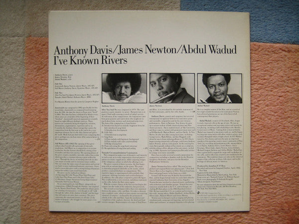Anthony Davis (2) - I've Known Rivers (Vinyl, LP, Album, Stereo) Very Good Plus (VG+) / Very Good Plus (VG+)