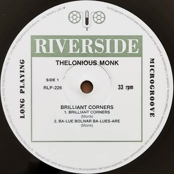 Thelonious Monk - Brilliant Corners (Vinyl, LP, Album, Reissue, Mono) Near Mint (NM or M-) / Very Good Plus (VG+)