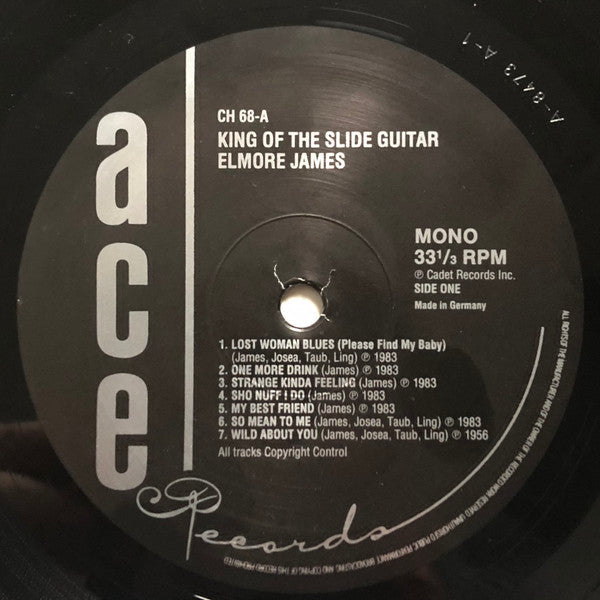 Elmore James - King Of The Slide Guitar (Vinyl, LP, Mono) Very Good Plus (VG+) / Very Good (VG)