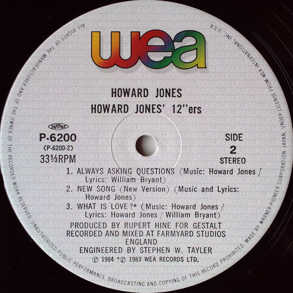 Howard Jones - Howard Jones' 12"Ers (Vinyl, Flexi-disc, LP, Album, ...