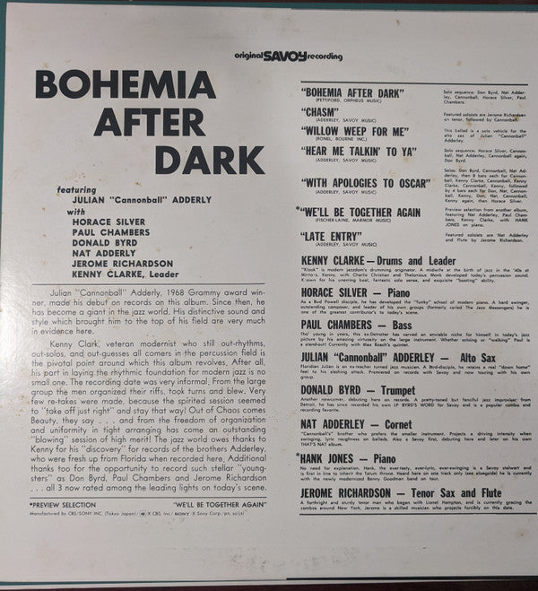 Cannonball Adderley - Bohemia After Dark (Vinyl, LP, Album, Reissue...