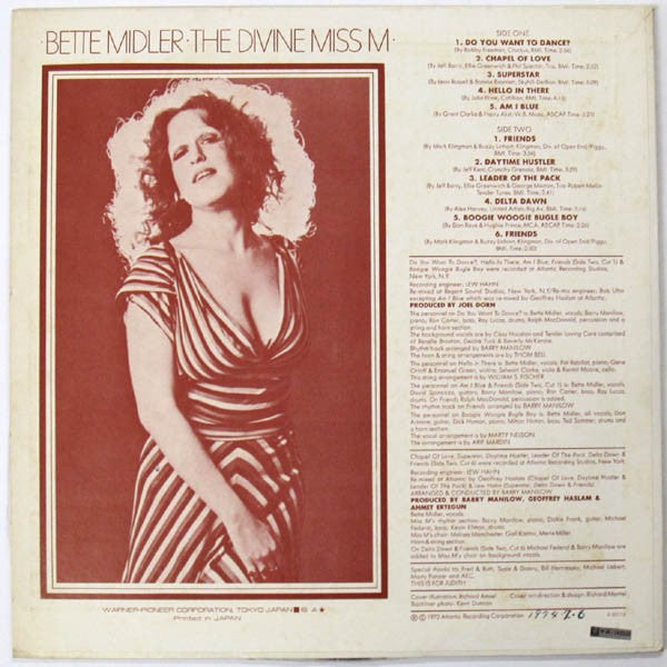 Bette Midler - The Divine Miss M (Vinyl, LP, Album, Stereo)