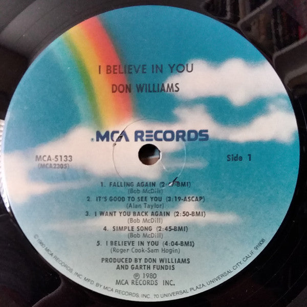 Don Williams (2) - I Believe In You (Vinyl, LP, Album, Stereo) Very Good (VG) / Very Good (VG)