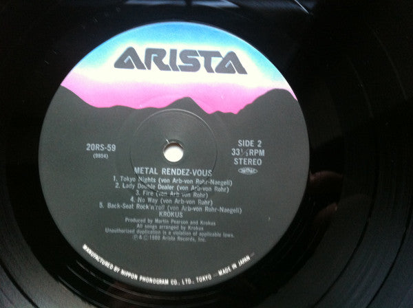 Krokus - Metal Rendez-vous (Vinyl, LP, Album, Reissue) Very Good Plus (VG+) / Very Good (VG)