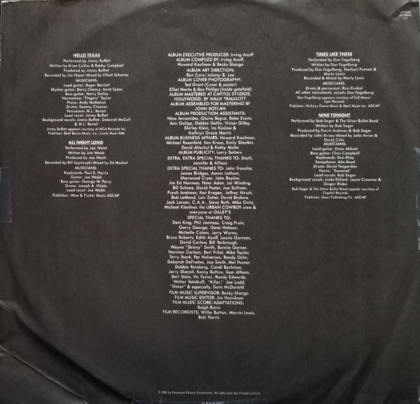 Various - Urban Cowboy (Original Motion Picture Soundtrack) (2xVinyl, LP, Album, Compilation, Stereo) Good Plus (G+) / Very Good (VG)