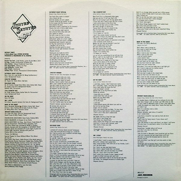 Lynyrd Skynyrd - Nuthin' Fancy (Vinyl, LP, Album) Very Good (VG) / Very Good (VG)