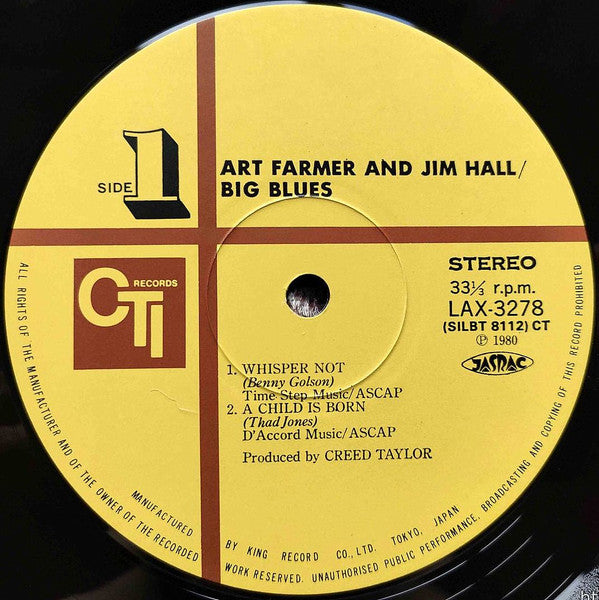 Art Farmer - Big Blues (Vinyl, LP, Album, Reissue, Stereo)