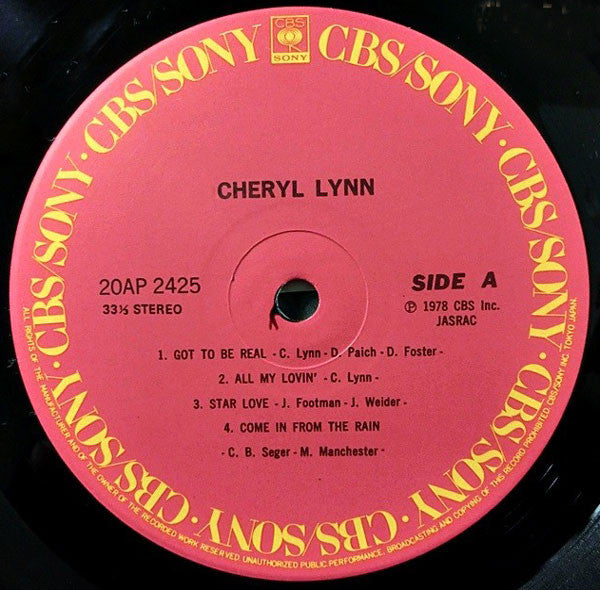 Cheryl Lynn - Cheryl Lynn (Vinyl, LP, Album, Reissue) Very Good Plus (VG+) / Very Good Plus (VG+)