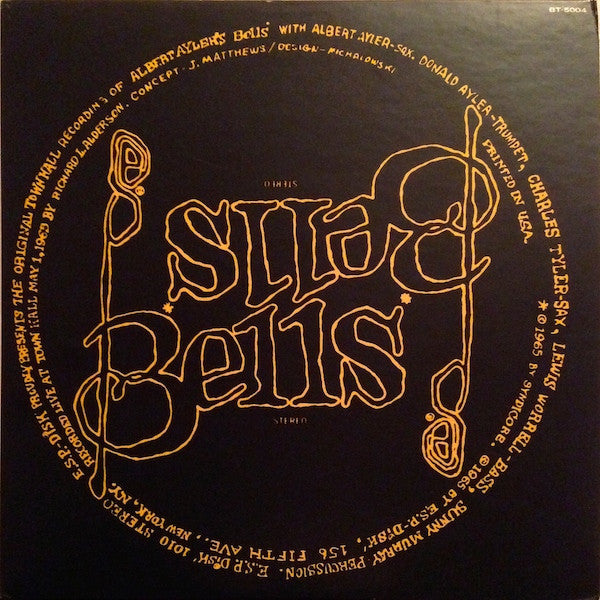 Albert Ayler - Bells (Vinyl, LP, Single Sided, Album, Reissue, Stereo) Near Mint (NM or M-) / Very Good Plus (VG+)