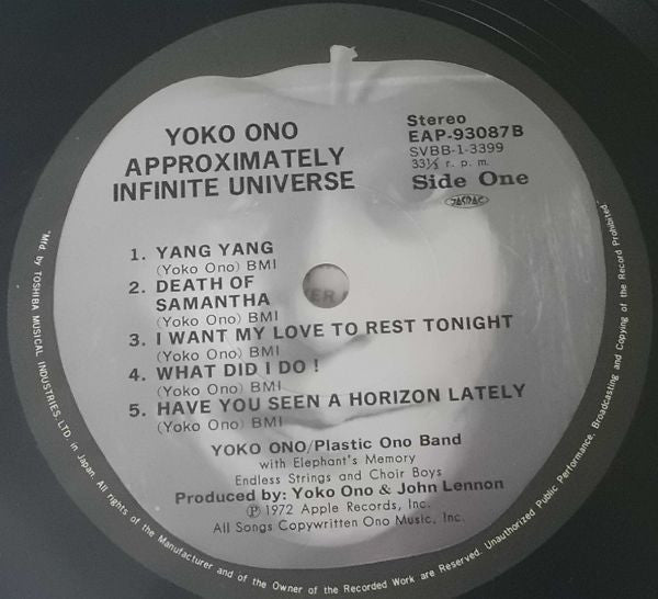 Yoko Ono - Approximately Infinite Universe (2xVinyl, LP, Album) Very Good (VG) / Very Good Plus (VG+)
