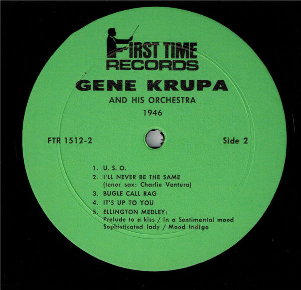 Gene Krupa And His Orchestra - (1946-47) - Instrumentals Never Before On Record (Vinyl, LP, Compilation, Mono) Near Mint (NM or M-) / Very Good Plus (VG+)