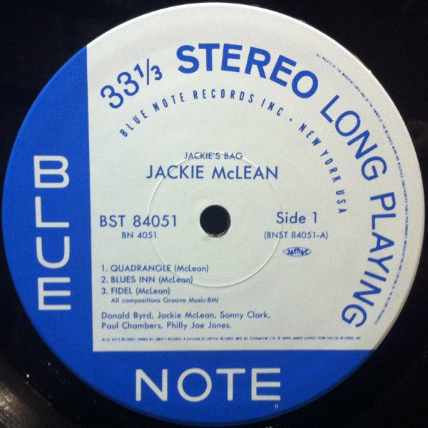 Jackie McLean - Jackie's Bag (Vinyl, LP, Album, Limited Edition, Reissue, Stereo) Near Mint (NM or M-) / Near Mint (NM or M-)