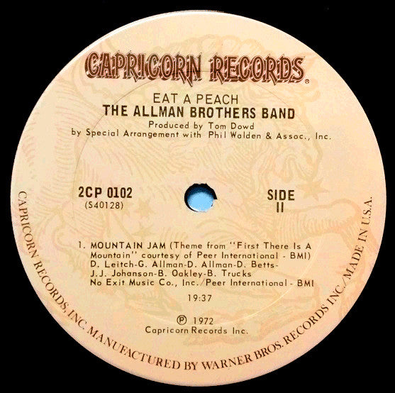 The Allman Brothers Band - Eat A Peach (2xVinyl, LP, Album, Reissue, Stereo) Very Good Plus (VG+) / Very Good Plus (VG+)