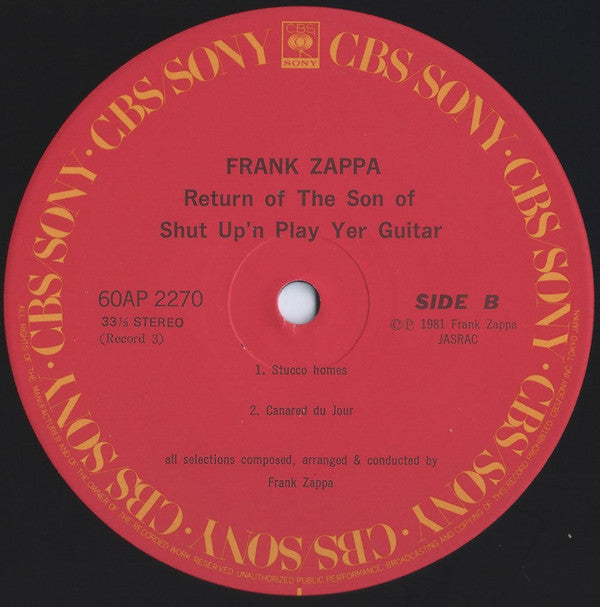 Frank Zappa - Shut Up 'n Play Yer Guitar (3xVinyl, LP, Album) Very Good Plus (VG+) / Very Good Plus (VG+)