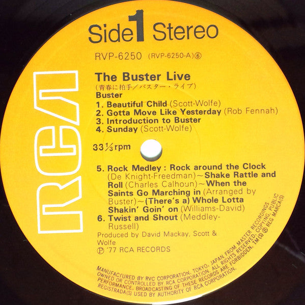 Buster (2) - Live (Vinyl, LP, Album, Stereo) Very Good (VG) / Very Good (VG)
