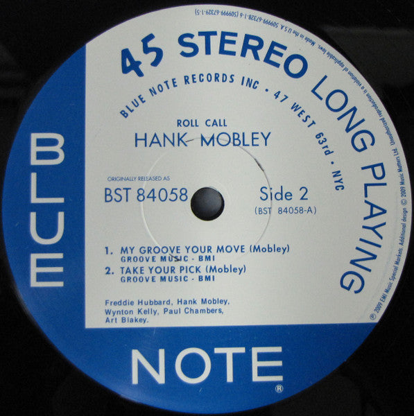 Hank Mobley - Roll Call (2xVinyl, LP, 45 RPM, Album, Limited Edition, Reissue, Stereo) Very Good (VG) / Near Mint (NM or M-)