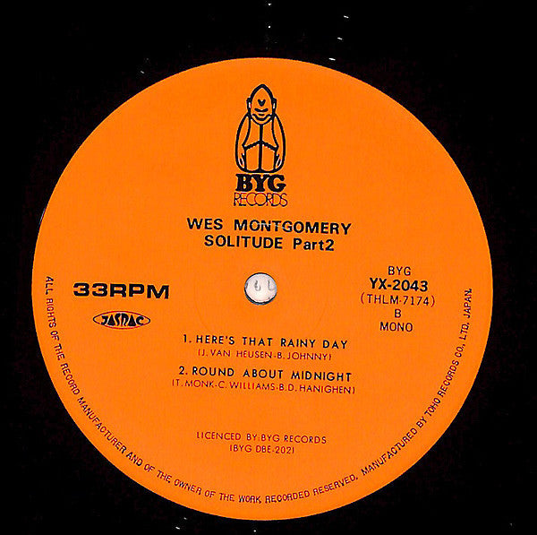Wes Montgomery - Solitude Part 2 (Vinyl, LP, Album, Mono)