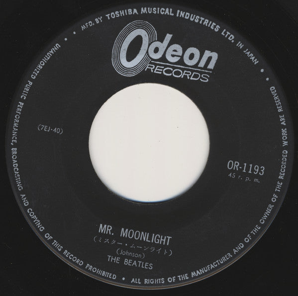 The Beatles - Mr Moonlight / What You're Doing (Vinyl, 7", 45 RPM, ...