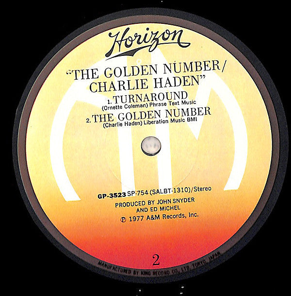 Charlie Haden - The Golden Number (Vinyl, LP, Album) Very Good Plus (VG+) / Very Good (VG)