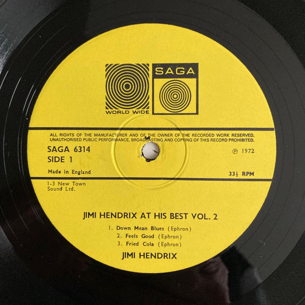 Jimi Hendrix - Jimi Hendrix At His Best (Volume 2) (Vinyl, LP) Very Good Plus (VG+) / Very Good Plus (VG+)