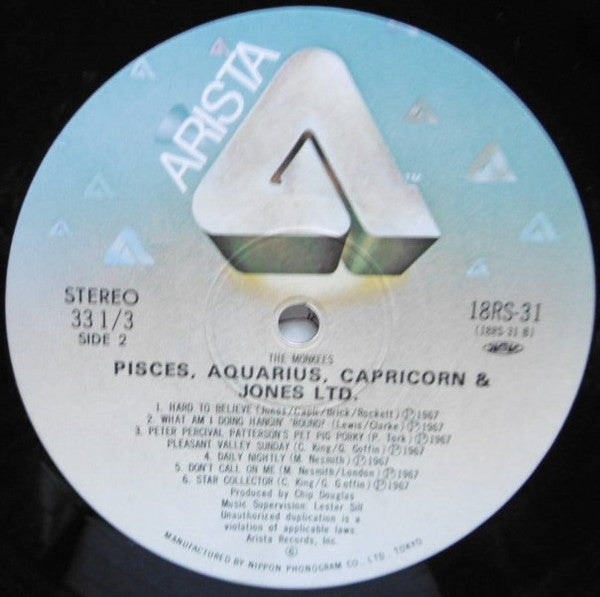 The Monkees - Pisces, Aquarius, Capricorn & Jones Ltd. (Vinyl, LP, ...