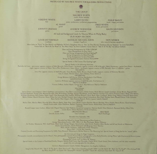 Earth, Wind & Fire - Faces (Vinyl, LP, Album, Stereo)