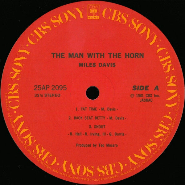 Miles Davis - The Man With The Horn (Vinyl, LP, Album, Stereo) Very Good Plus (VG+) / Very Good Plus (VG+)