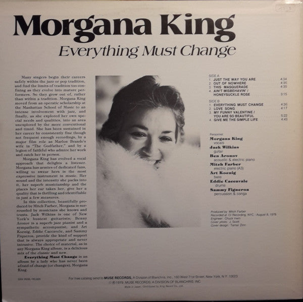 Morgana King - Everything Must Change (Vinyl, LP, Album) Very Good Plus (VG+) / Very Good Plus (VG+)