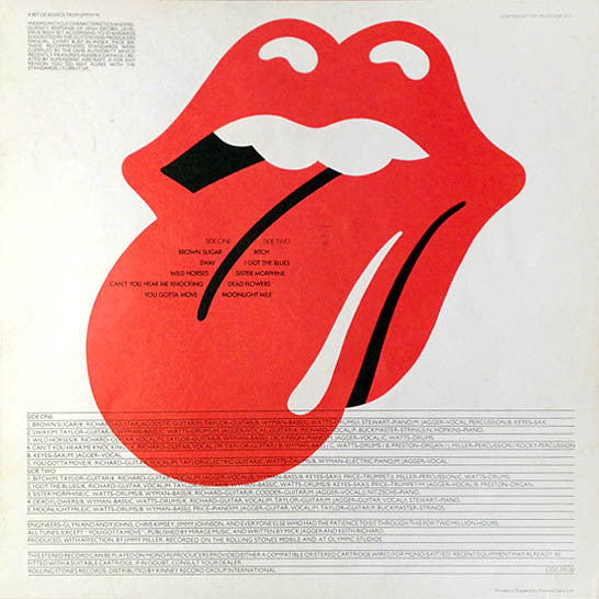The Rolling Stones - Sticky Fingers (Vinyl, LP, Album) Good Plus (G+) / Very Good Plus (VG+)