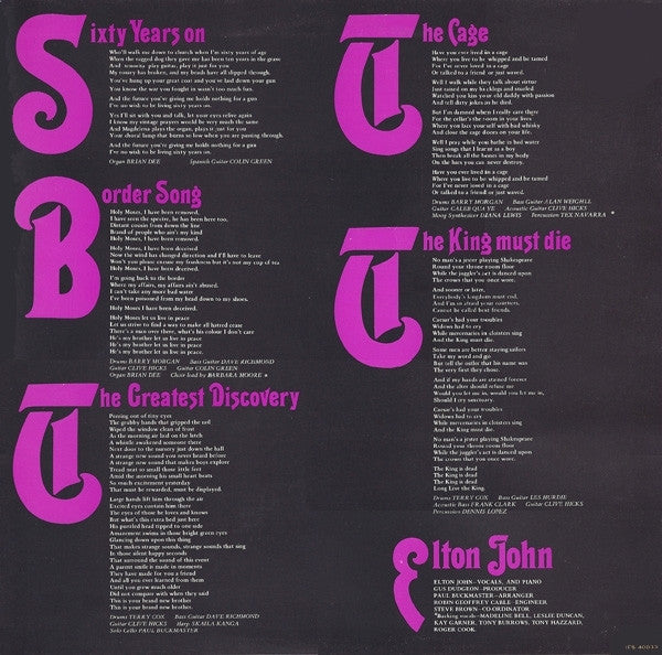 Elton John - Elton John (Vinyl, LP, Album, Reissue, Stereo) Very Good Plus (VG+) / Good Plus (G+)