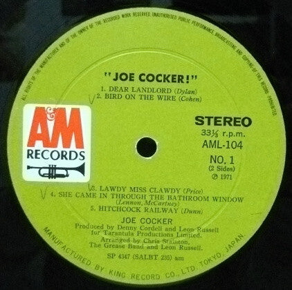 Joe Cocker - Joe Cocker! (Vinyl, LP, Album) Very Good Plus (VG+) / Very Good Plus (VG+)