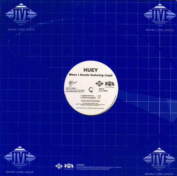 Huey (2) - When I Hustle (Vinyl, 12", 33 ⅓ RPM, Promo) Very Good Plus (VG+) / Very Good Plus (VG+)
