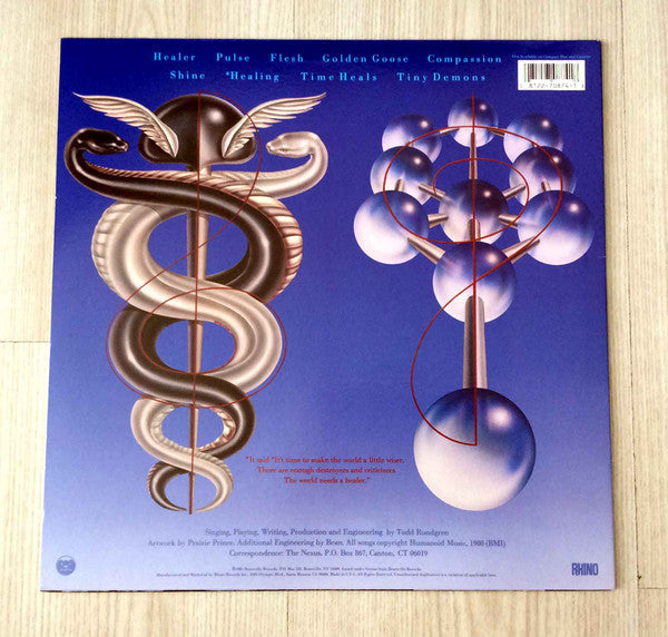 Todd Rundgren - Healing (Vinyl, LP, Album, Reissue, Remastered) Very Good (VG) / Very Good (VG)