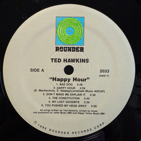 Ted Hawkins - Happy Hour (Vinyl, LP, Album) Very Good Plus (VG+) / Very Good (VG)
