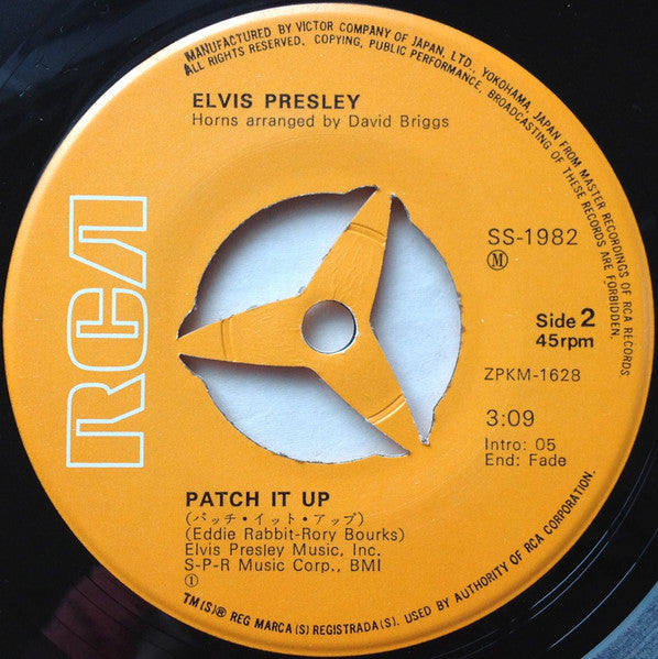 Elvis Presley - You Don't Have To Say You Love Me (Vinyl, 7", 45 RPM) Very Good Plus (VG+) / Good Plus (G+)