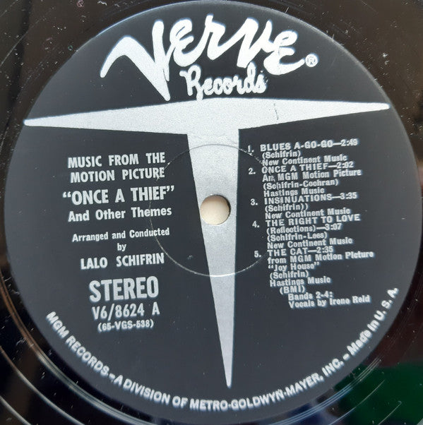 Lalo Schifrin - Music From The Motion Picture "Once A Thief" And Other Themes (Vinyl, LP, Album, Stereo) Good Plus (G+) / Good (G)