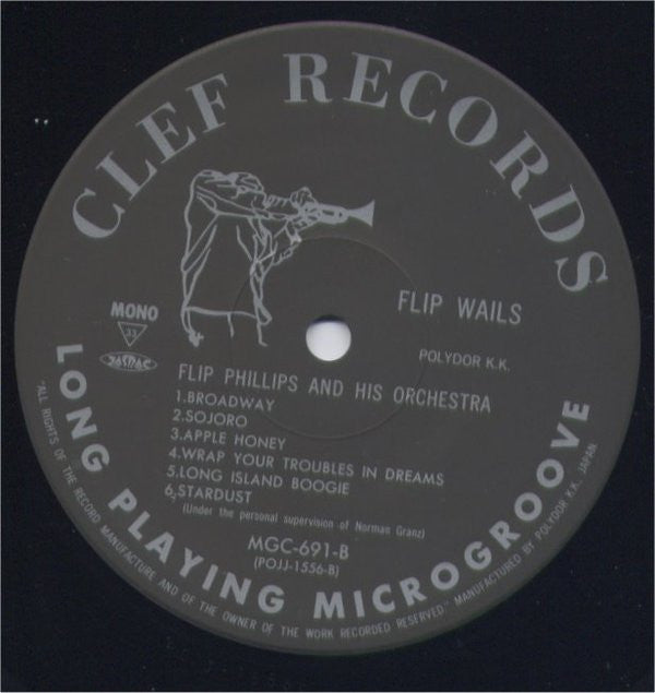 Flip Phillips And His Orchestra - Flip Wails (Vinyl, LP, Album, Reissue, Mono) Near Mint (NM or M-) / Very Good Plus (VG+)